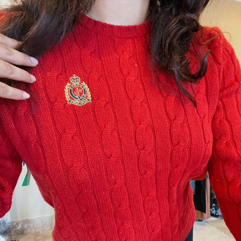 Lauren Ralph Lauren Red Sweater Top